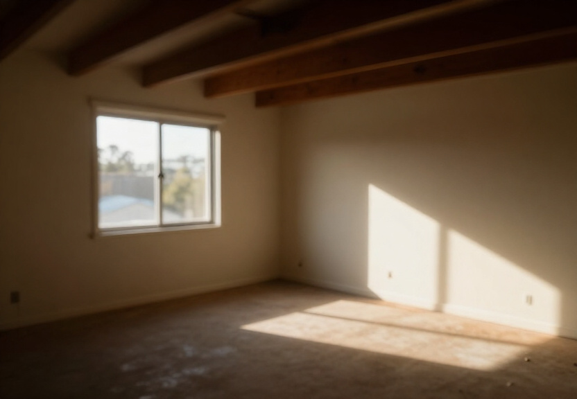 Roof space before and after